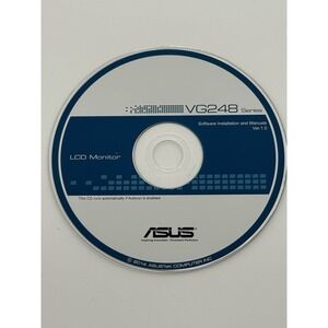 Genuine SOFTWARE INSTALLATION & MANUALS V 1.0 CD for Asus VG248 LCD Monitor